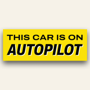 This car is on autopilot - Bumper Sticker